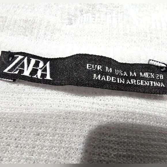 Zara White Short Sleeve T-Shirt - Picture 3 of 3